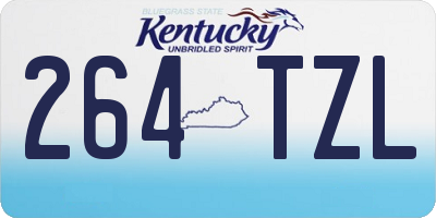 KY license plate 264TZL