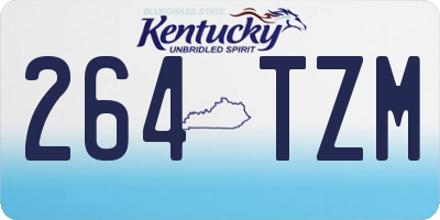 KY license plate 264TZM
