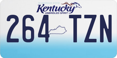 KY license plate 264TZN