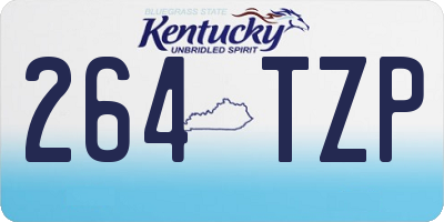 KY license plate 264TZP