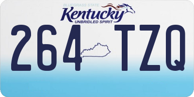 KY license plate 264TZQ