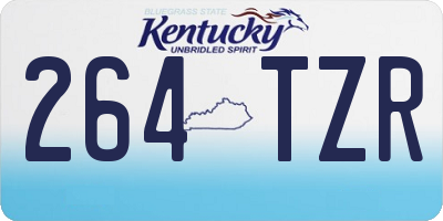 KY license plate 264TZR