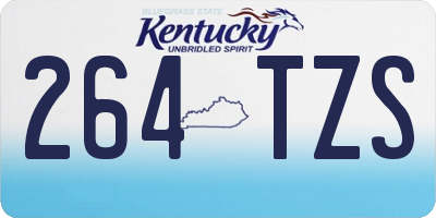 KY license plate 264TZS