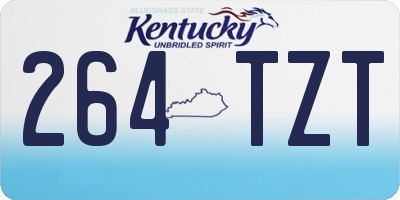 KY license plate 264TZT