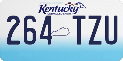 KY license plate 264TZU