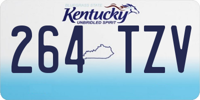 KY license plate 264TZV