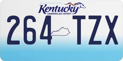 KY license plate 264TZX