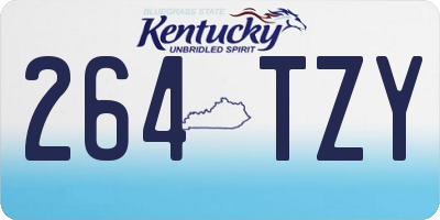 KY license plate 264TZY