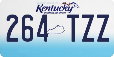 KY license plate 264TZZ