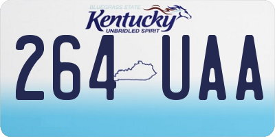 KY license plate 264UAA