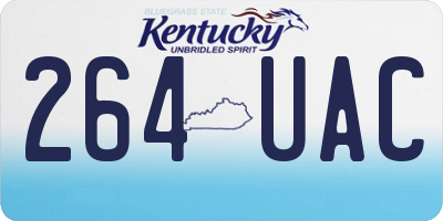 KY license plate 264UAC