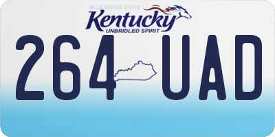 KY license plate 264UAD