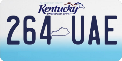 KY license plate 264UAE