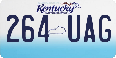 KY license plate 264UAG