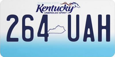 KY license plate 264UAH
