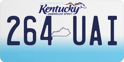 KY license plate 264UAI