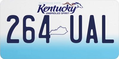 KY license plate 264UAL