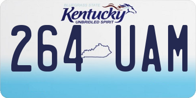 KY license plate 264UAM