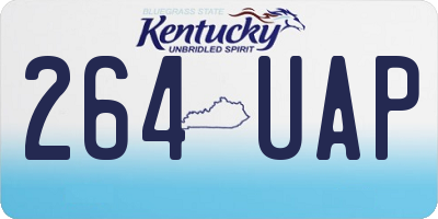KY license plate 264UAP