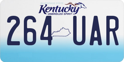 KY license plate 264UAR