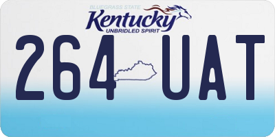 KY license plate 264UAT