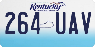 KY license plate 264UAV