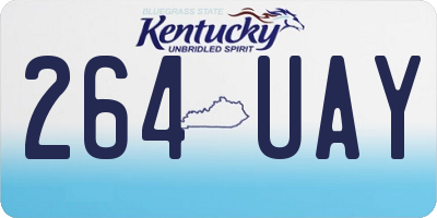 KY license plate 264UAY