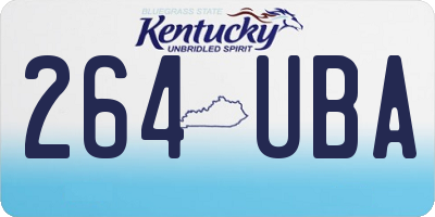 KY license plate 264UBA