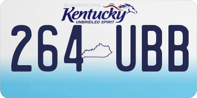 KY license plate 264UBB