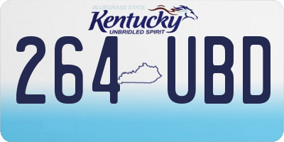 KY license plate 264UBD