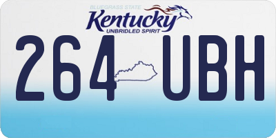 KY license plate 264UBH