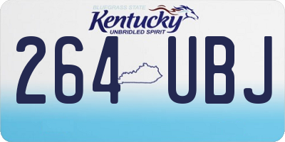 KY license plate 264UBJ