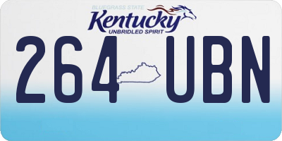 KY license plate 264UBN