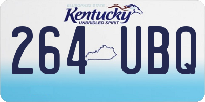 KY license plate 264UBQ