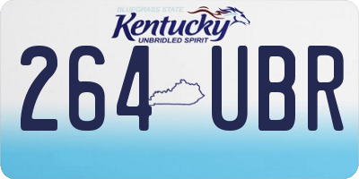 KY license plate 264UBR