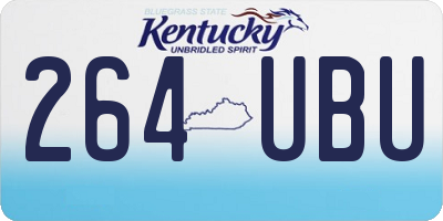 KY license plate 264UBU