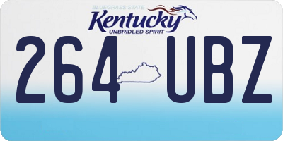 KY license plate 264UBZ