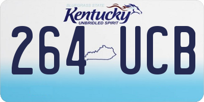 KY license plate 264UCB