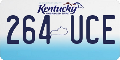 KY license plate 264UCE