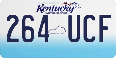 KY license plate 264UCF