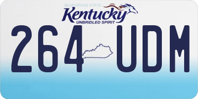 KY license plate 264UDM