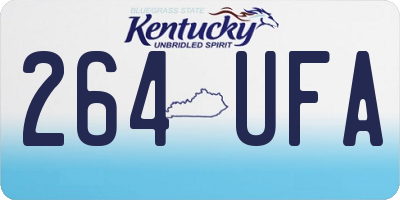 KY license plate 264UFA
