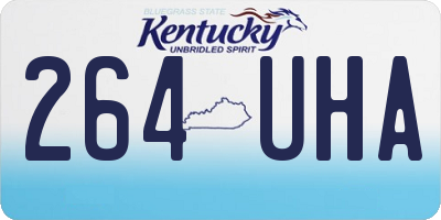 KY license plate 264UHA