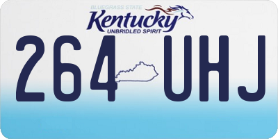 KY license plate 264UHJ