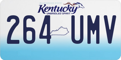 KY license plate 264UMV