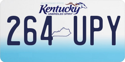 KY license plate 264UPY
