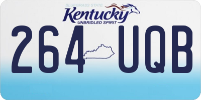 KY license plate 264UQB