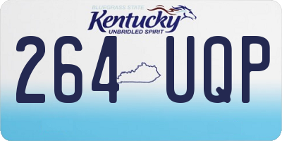 KY license plate 264UQP