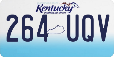 KY license plate 264UQV