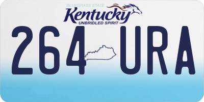 KY license plate 264URA